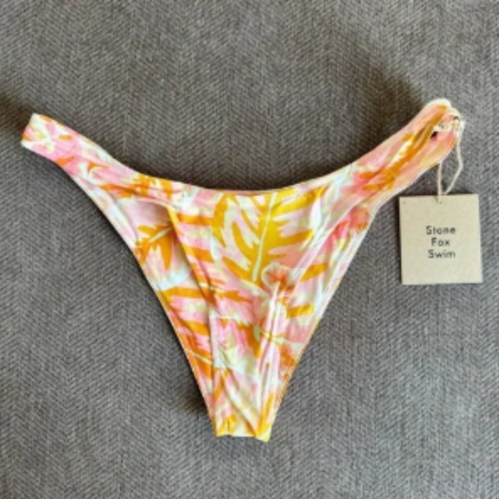STONE FOX SWIM Luka Bikini Bottom in Hot Tropix